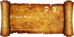 Plevo Mia névjegykártya